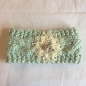 Winter teal headband